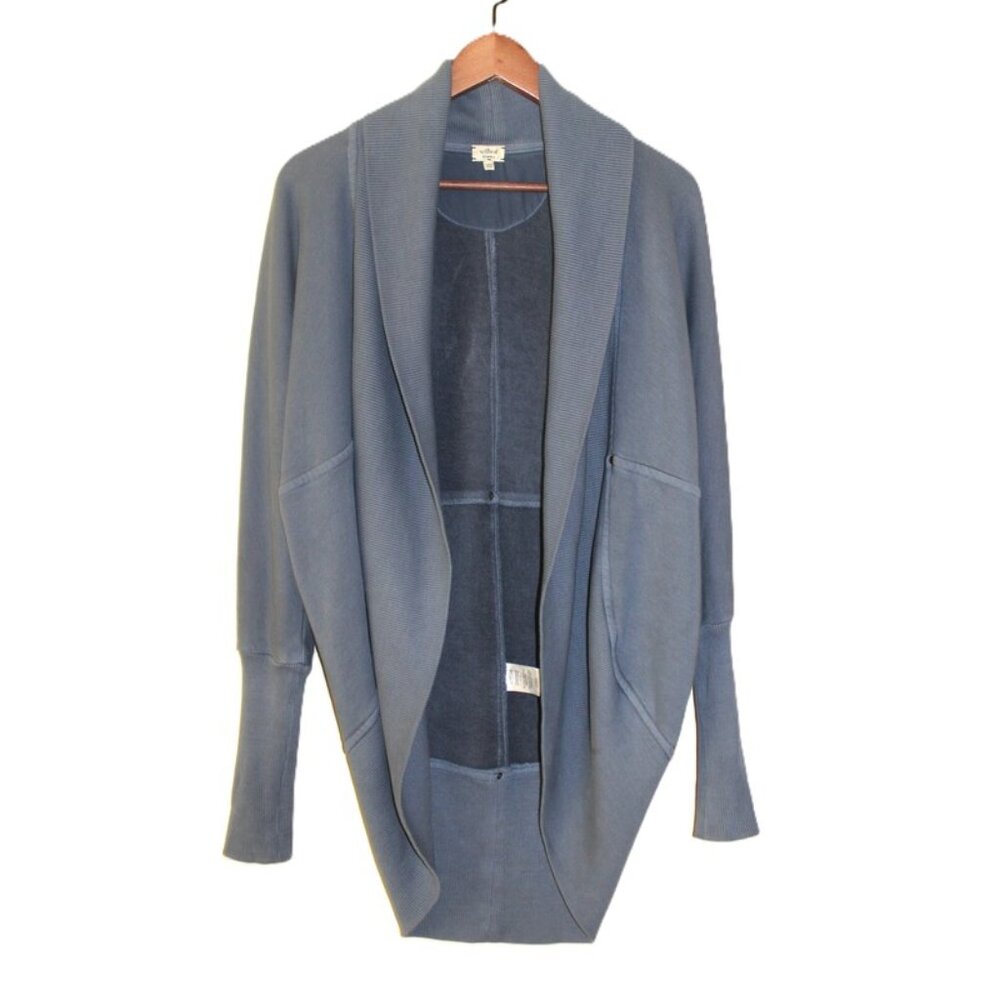 ARITZIA Wilfred Diderot Cocoon Open Cardigan Sweater Heather Blue Size XS/S